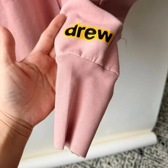 Drew House Deconstructed Mascot Hoodie Pink Unisex Size L F50 - Picture 7 of 9